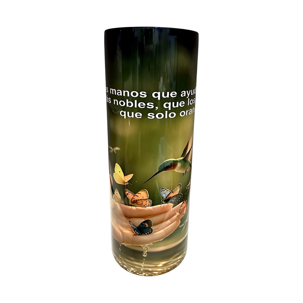 Vaso Alto con Frase Inspiradora