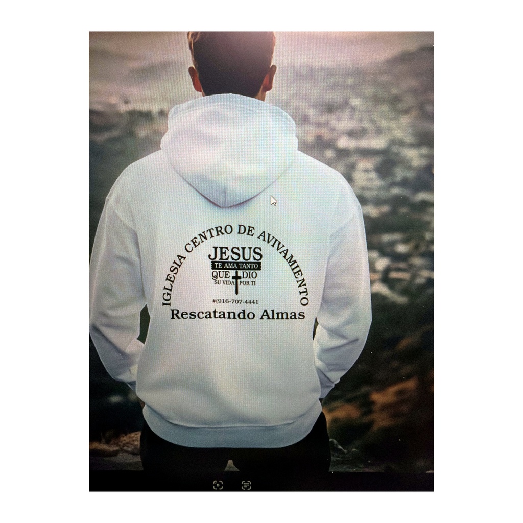 Sudadera Blanca Personalizada de Iglesia